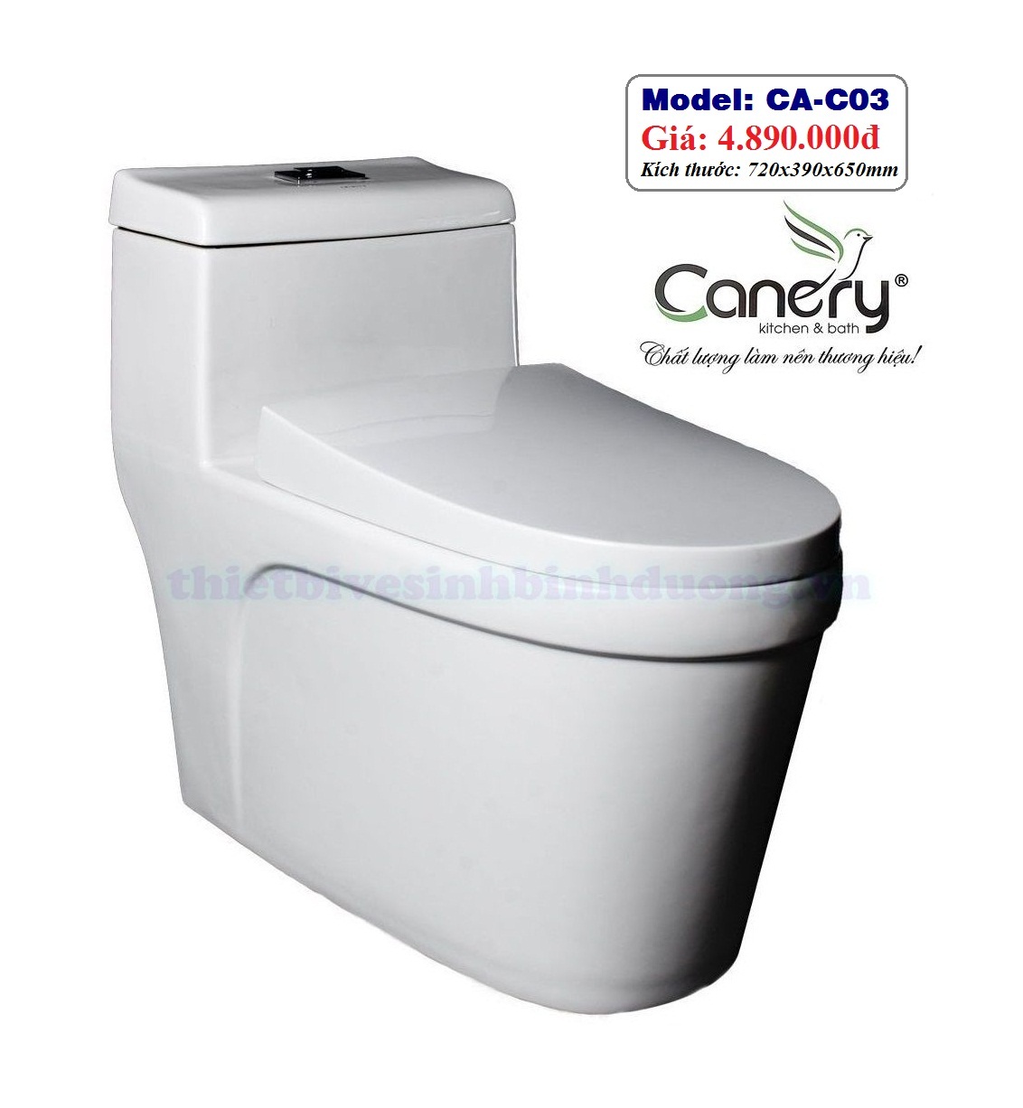 Bồn cầu sứ Canary CA-C03
